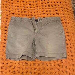 J. Crew Men's green Flat Front Shorts